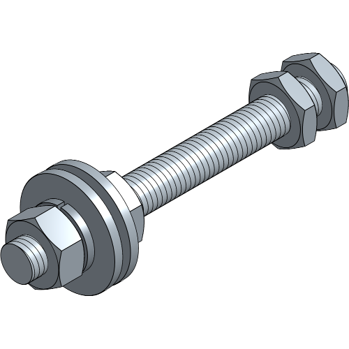 Threaded Rod with Fasteners