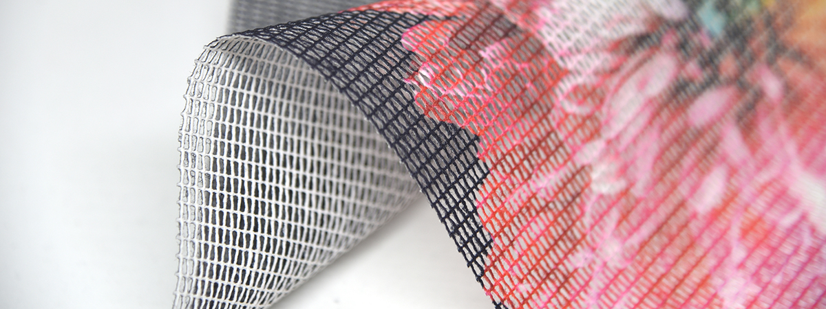 Cotton Mesh Print: ideal as a theatre scrim for special effects.