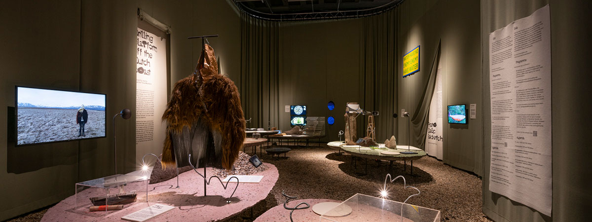Wide Wool Serge drape dresses up international expo Triennale di Milano