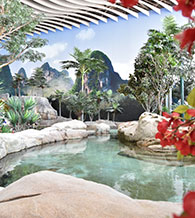 Printed, backlit cyclorama for theme park SeaWorld Yas Island