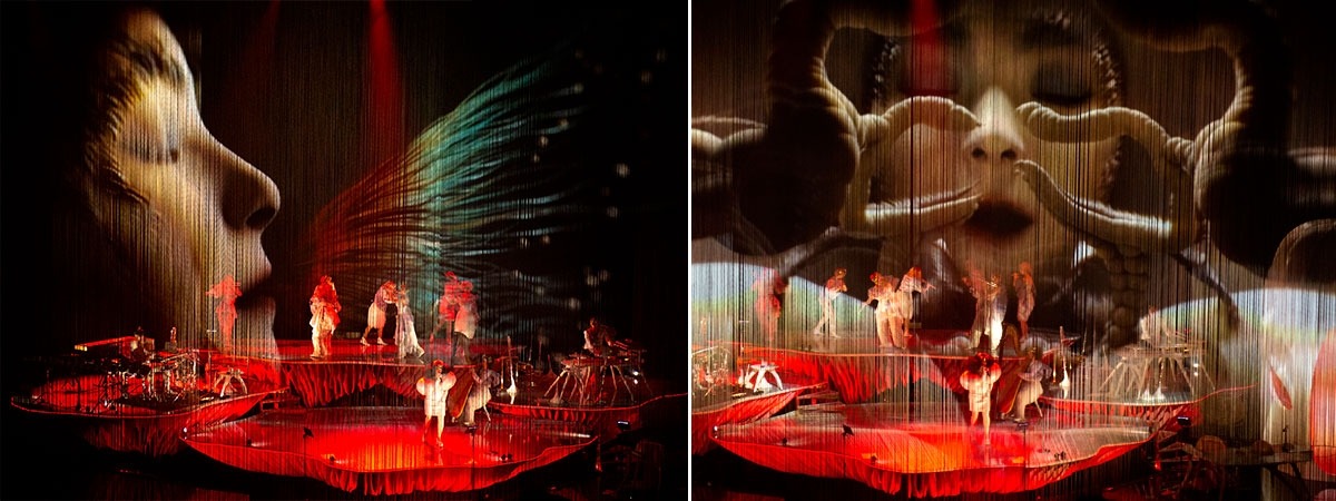 Björk Cornucopia - projection surface