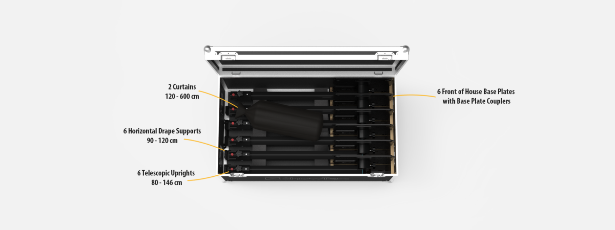 EasyDrape Front of House Junior Flightcase