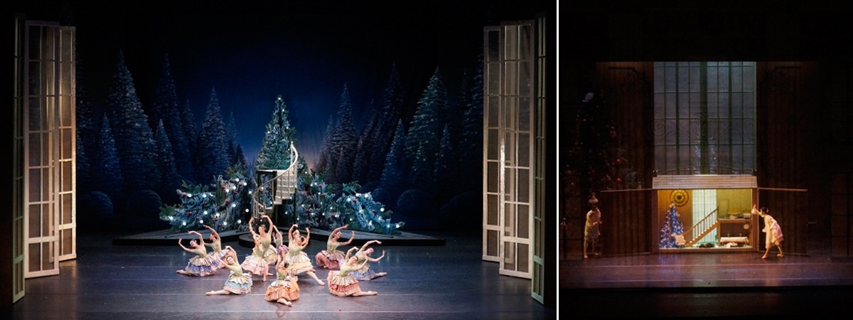 A scrim and cyclorama by ShowTex on the set of the Nutcracker