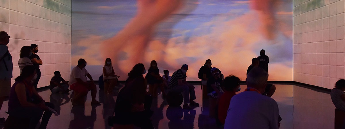 Immersive projections on XL projection screens at world exposition Expo 2020 Dubai