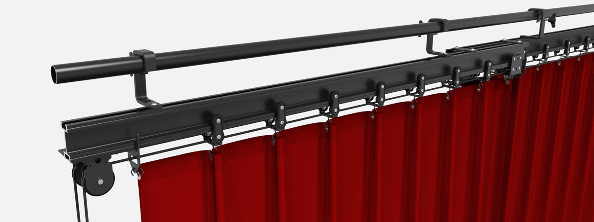 ShowTrack curtain track for heavy curtains
