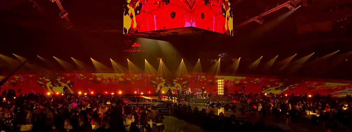 360° projections on cyclorama at LOS40 Music Awards