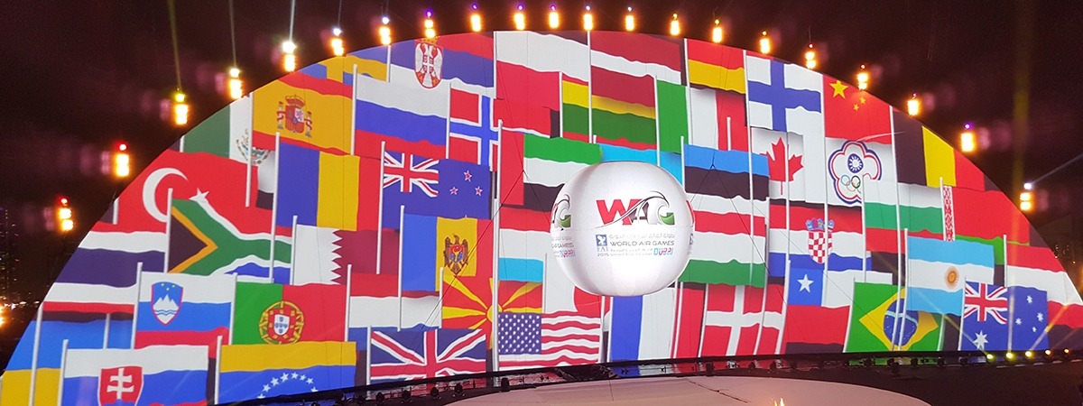World Air Games - projection screen