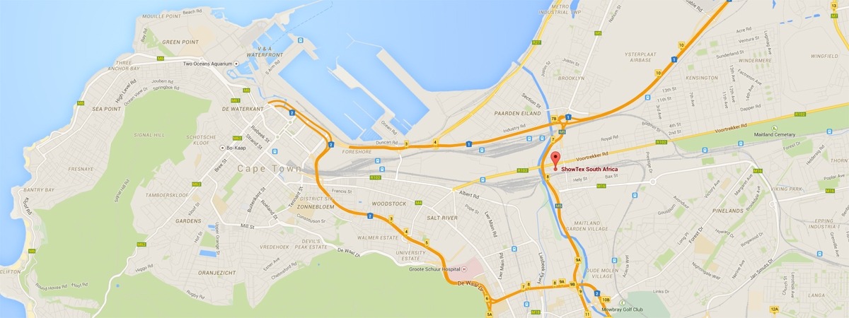 ShowTex South Africa map