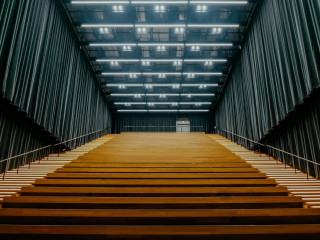 Multi-layered velours drapes for the M+ Museum