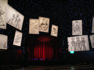 ShowTex ShowLED star curtain backdrop at Plopsa theme park