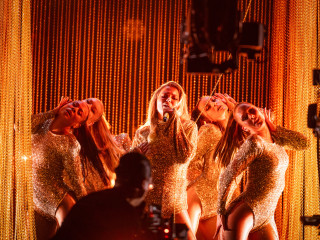 ShowTex Spirelli backdrop for Malou Prytz Melodifestivalen