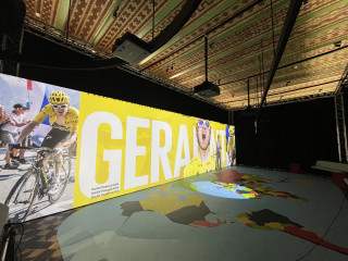 ShowTex FP White projection screen for KOERS - Museum of cycle racing