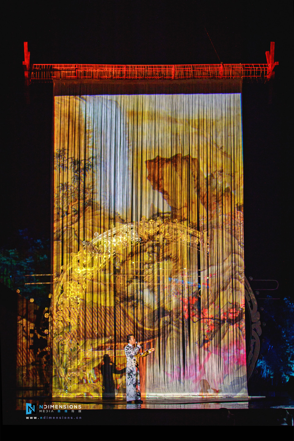 Spaghetti Budget by ShowTex as projection surface for CCTV Chinese Valentine's Day 2017