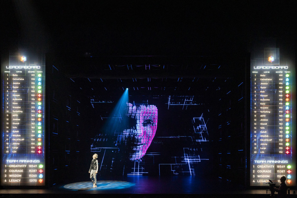 Hologram scrim and roll-drop system: unique projection duo