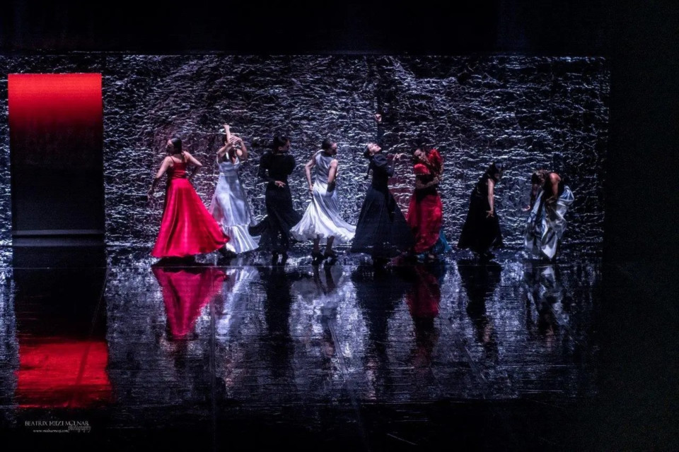 AluShape backdrop for flamenco performance 