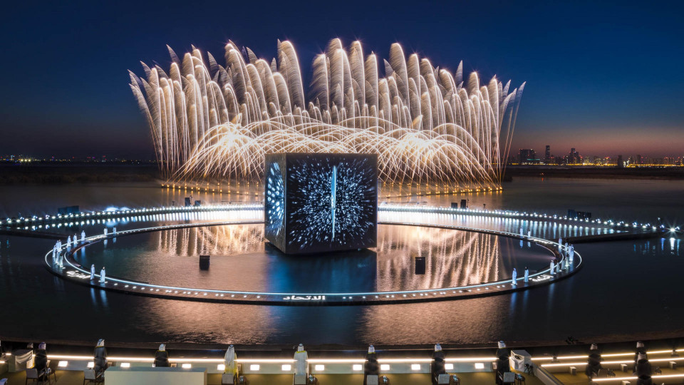Showtex RP Grey, Tiger Net, Universal 250 Print, HiSpeed RollScreen 8000, Molton CS for 49th UAE National Day