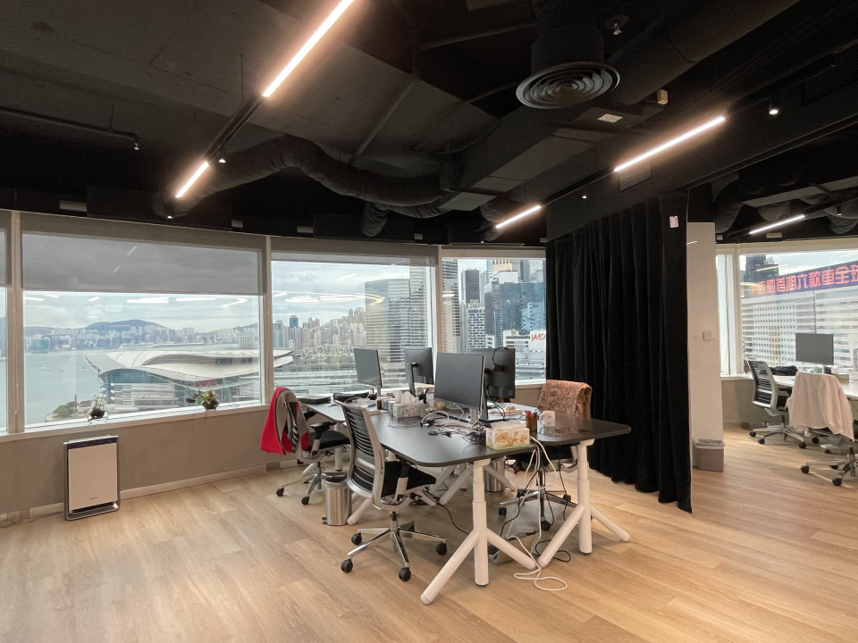 Velvet separation drapes for multi-purpose office