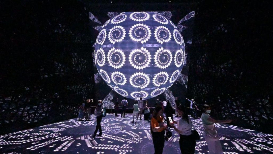 Inflatable sphere with projection