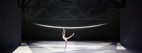 Minimalistic set with mesh fabrics by ShowTex for Swan Lake