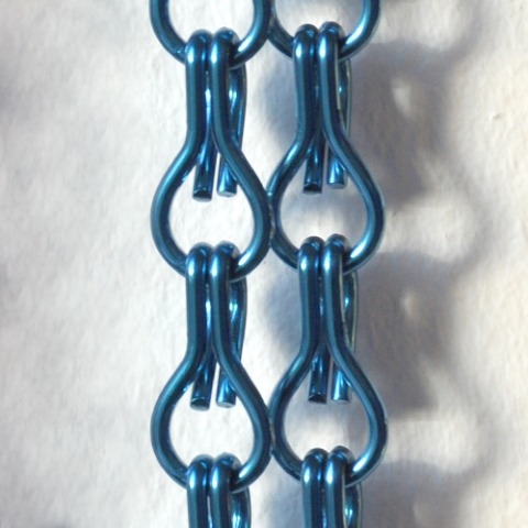 Blue chain curtain