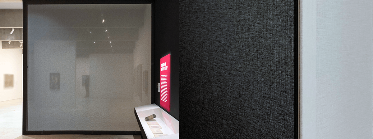 Exhibition at Art Gallery of New South Wales Cube Frame museum display