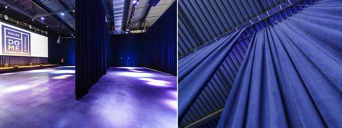 Docks Dome, Belgium Velours Garnier CS - flame retardant stage velvet