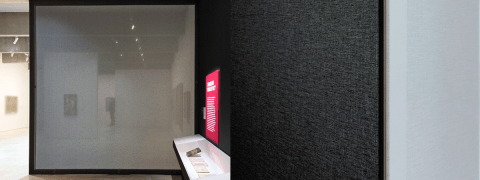 Exhibition at Art Gallery of New South Wales Cube Frame museum display