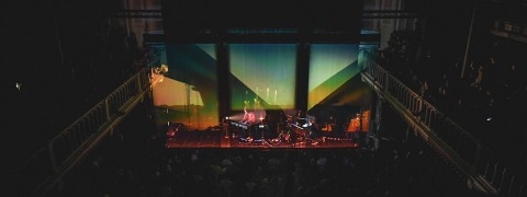 Kristen Dania FKJ Tour - projection on black voile